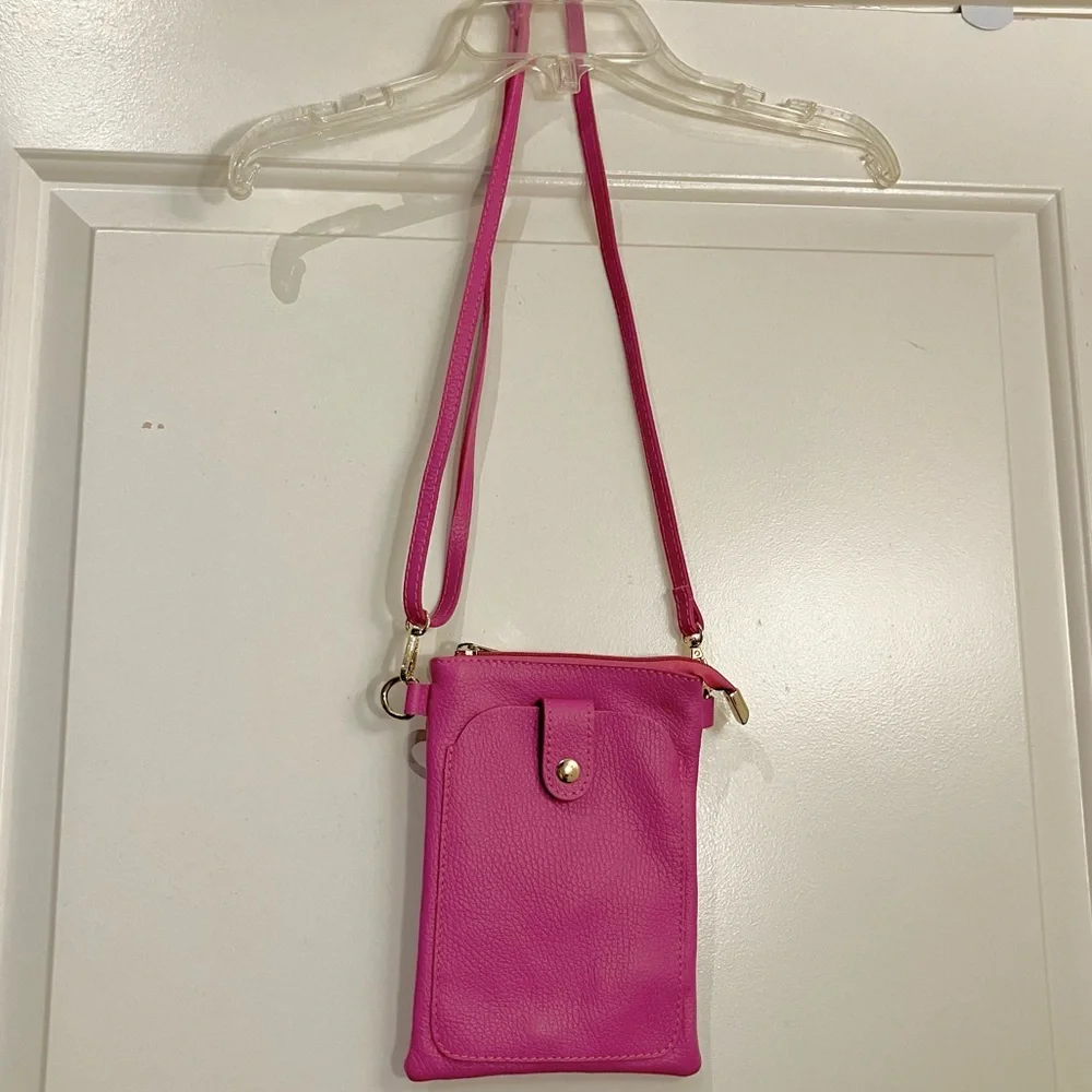 Borse in Pelle Genuine Leather Crossbody Phone Bag NIP